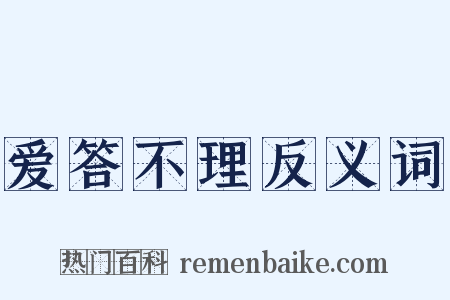 爱答不理反义词是什么意思的图片